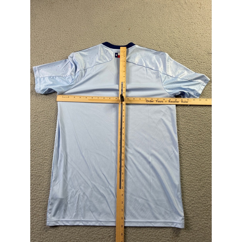 FC Dallas Adidas MLS Soccer Jersey Mens Medium Light Blue Aeroready Primegreen - Picture 8 of 14